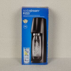 SodaStream Fizzi Sparkling Water Maker Black Reusable Bottle CO2 Cylinder 60L